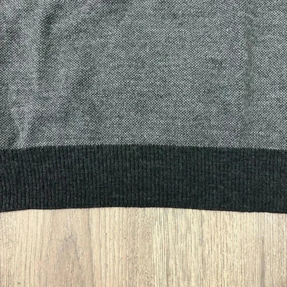 Apt. 9 Men’s Merino Wool Blend Knit Sweater Gray Black Soft Size XL - Picture 6 of 11